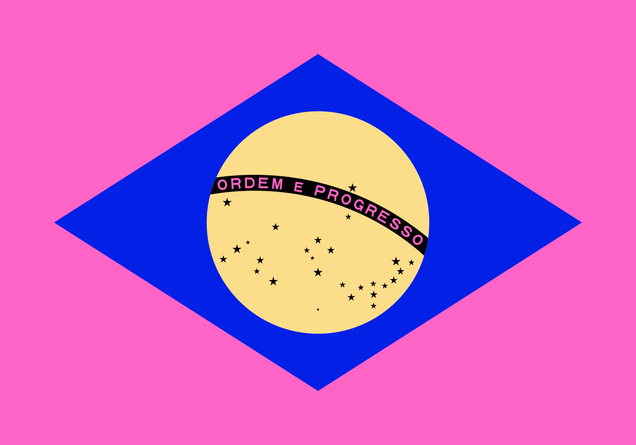 Brazil's flag with inverted colors