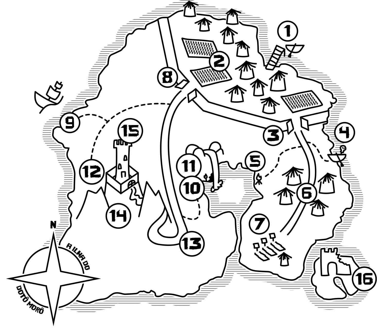 The map of the Dotô Morô island